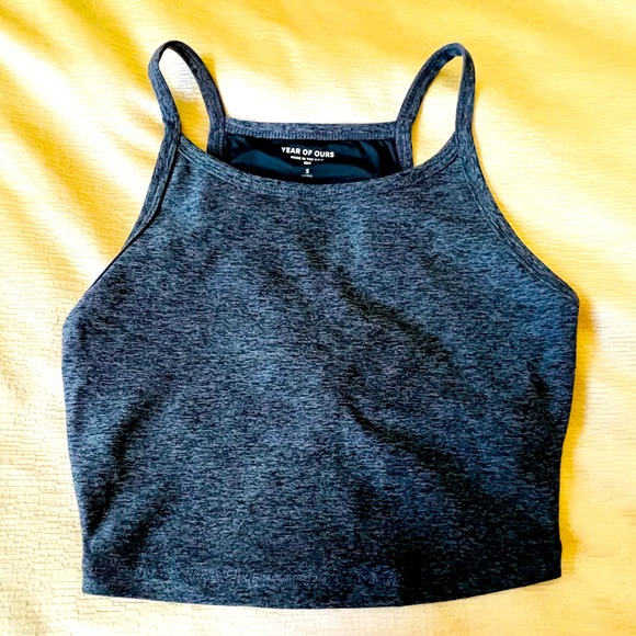 Year of Ours Tops - Year of Ours Cindy tank in charcoal (Carbon 38)